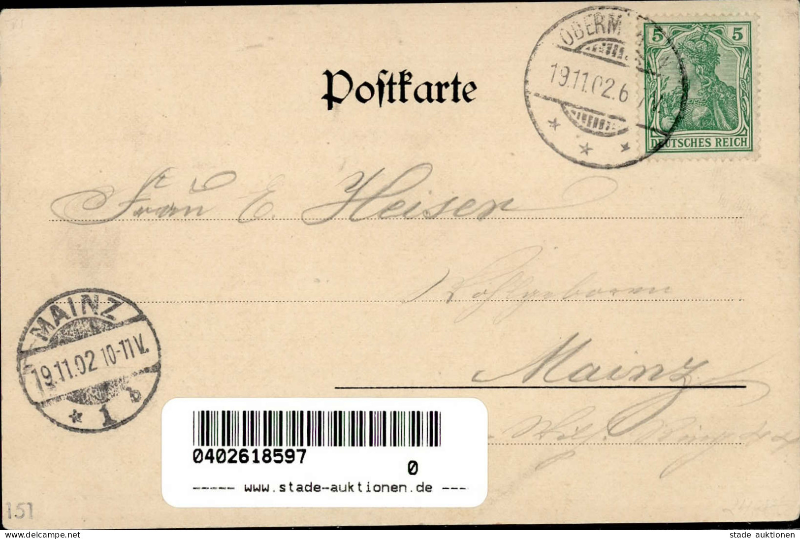 Ober-Mörlen (6352) Forsthaus Winterstein 1902 I- - Other & Unclassified