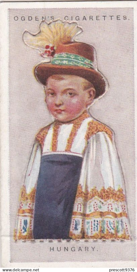 19 Hungary - Children Of All Nations 1924  - Ogdens  Cigarette Card - Original, Antique, Push Out - Ogden's