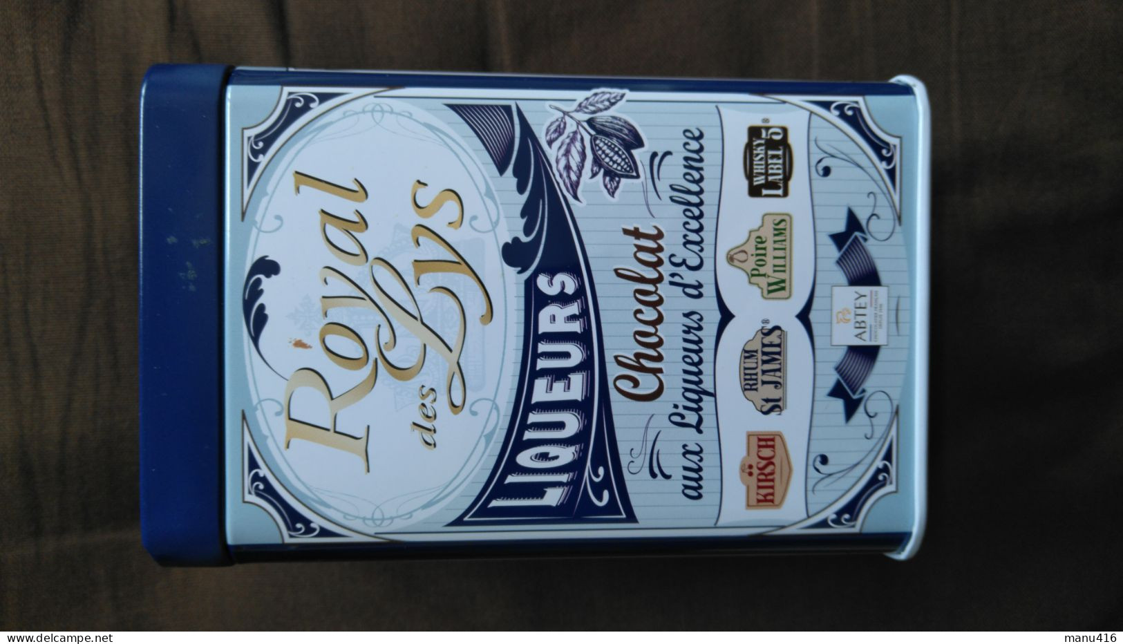 Boite En Fer De Chocolat à La Liqueur Royal Des Lys, Port Offert. - Dosen