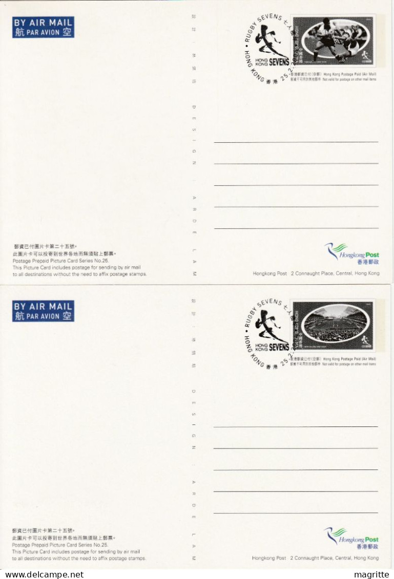 Hong Kong 2004 Rugby à 7 Entier FDC Emission Commune Nelle Zélande Hong Kong Rugby Seven Joint Issue New Zealand Card - Emisiones Comunes