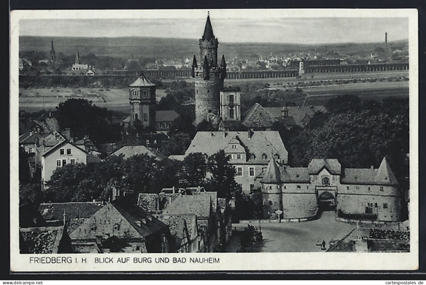 AK Friedberg I. H., Blick Auf Burg Und Bad Nauheim  - Friedberg