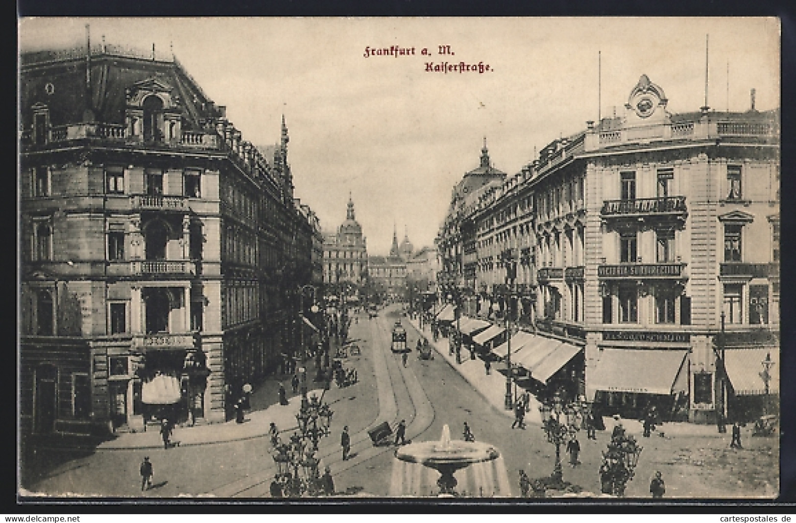 AK Frankfurt /Main, Kaiserstrasse, Strassenbahn  - Frankfurt A. Main