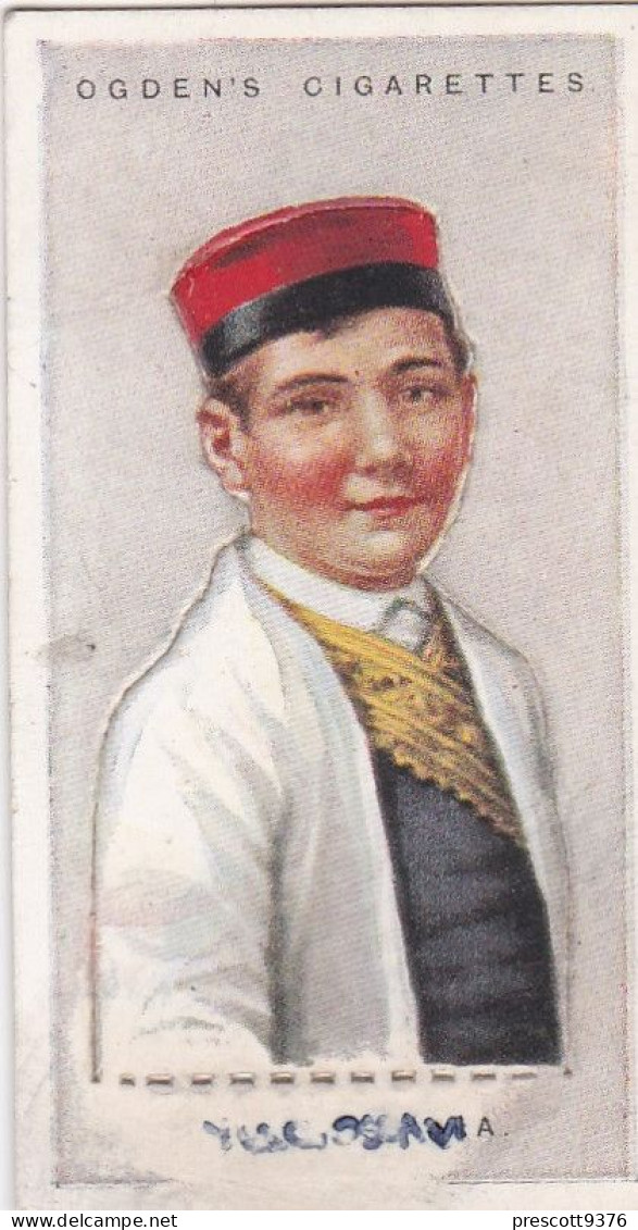 25 Yugoslavia - Children Of All Nations 1924  - Ogdens  Cigarette Card - Original, Antique, Push Out - Ogden's