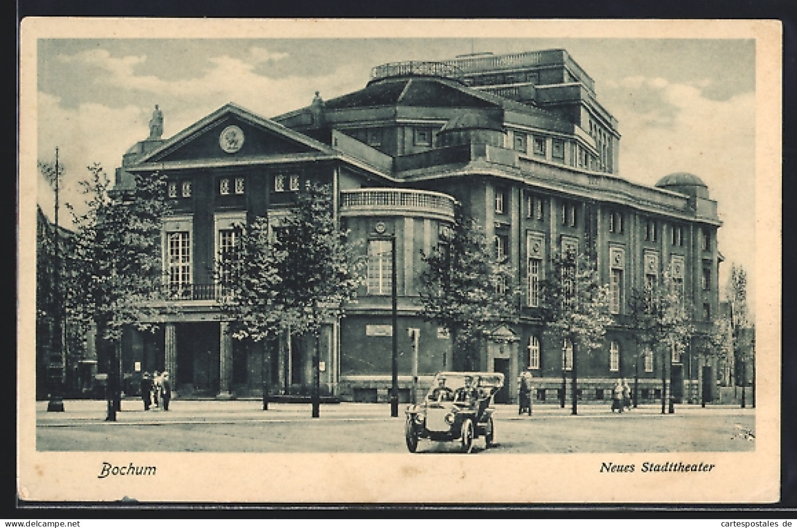 AK Bochum, Neues Stadttheater Mit Auto  - Théâtre