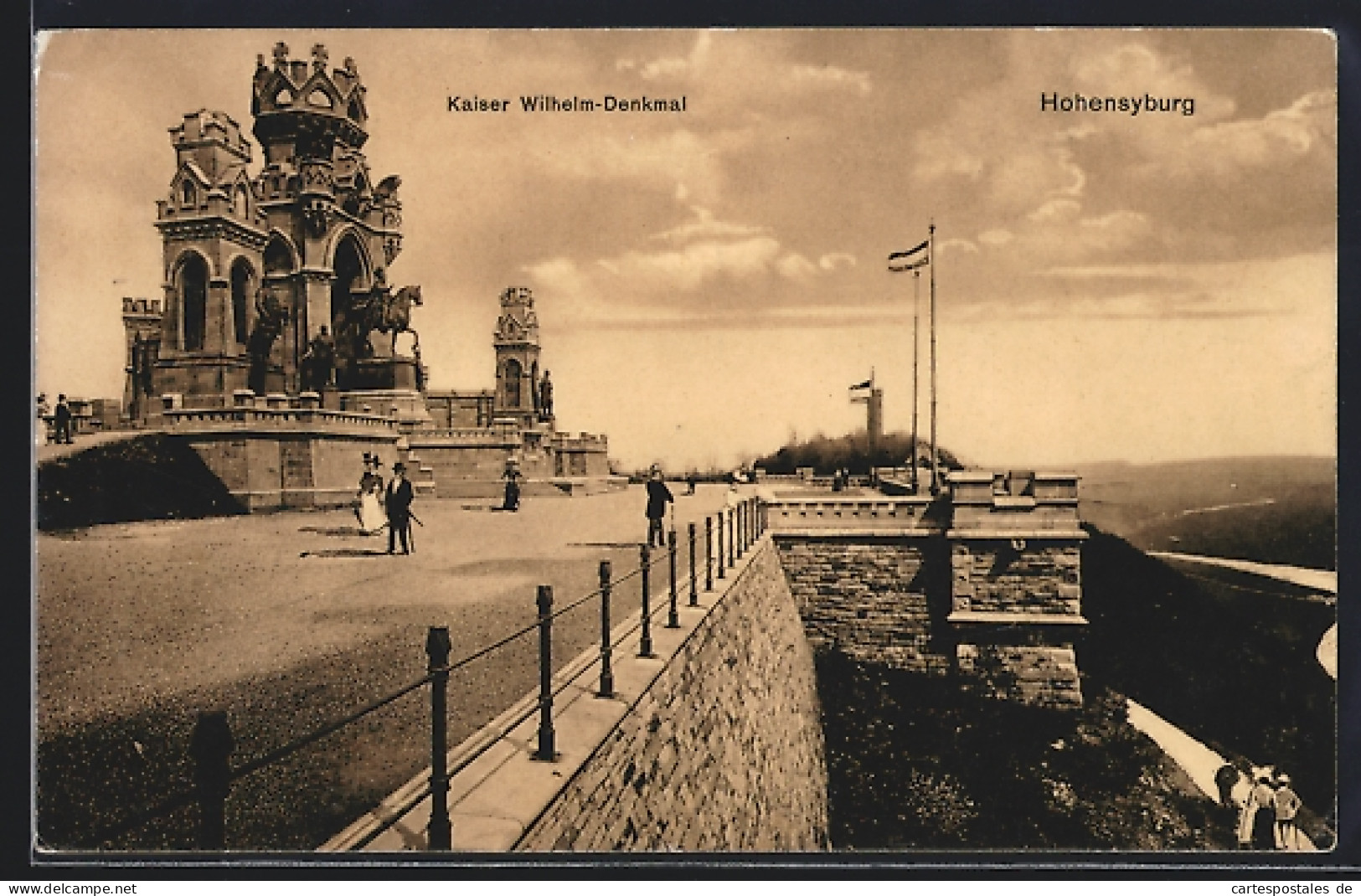 AK Hohensyburg, Kaiser Wilhelm-Denkmal Mit Aussicht  - Other & Unclassified
