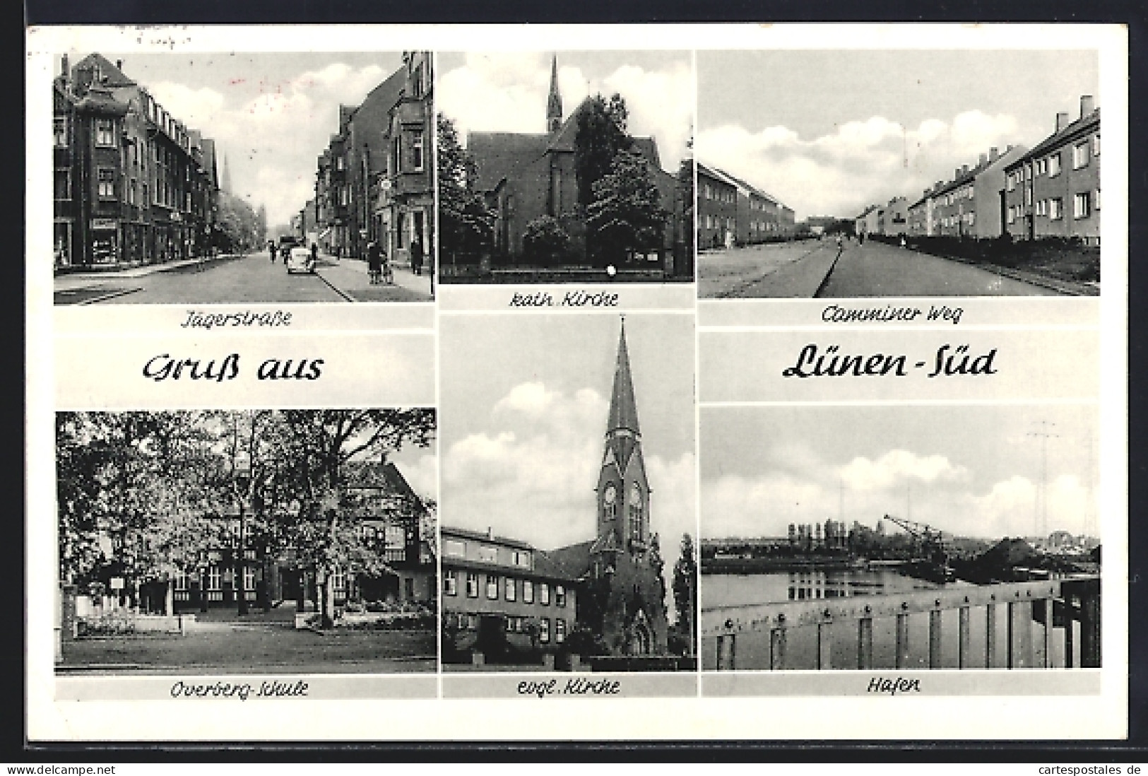 AK Lünen-Süd, Jägerstrasse, Camminer Weg, Overberg-Schule Und Hafen  - Luenen