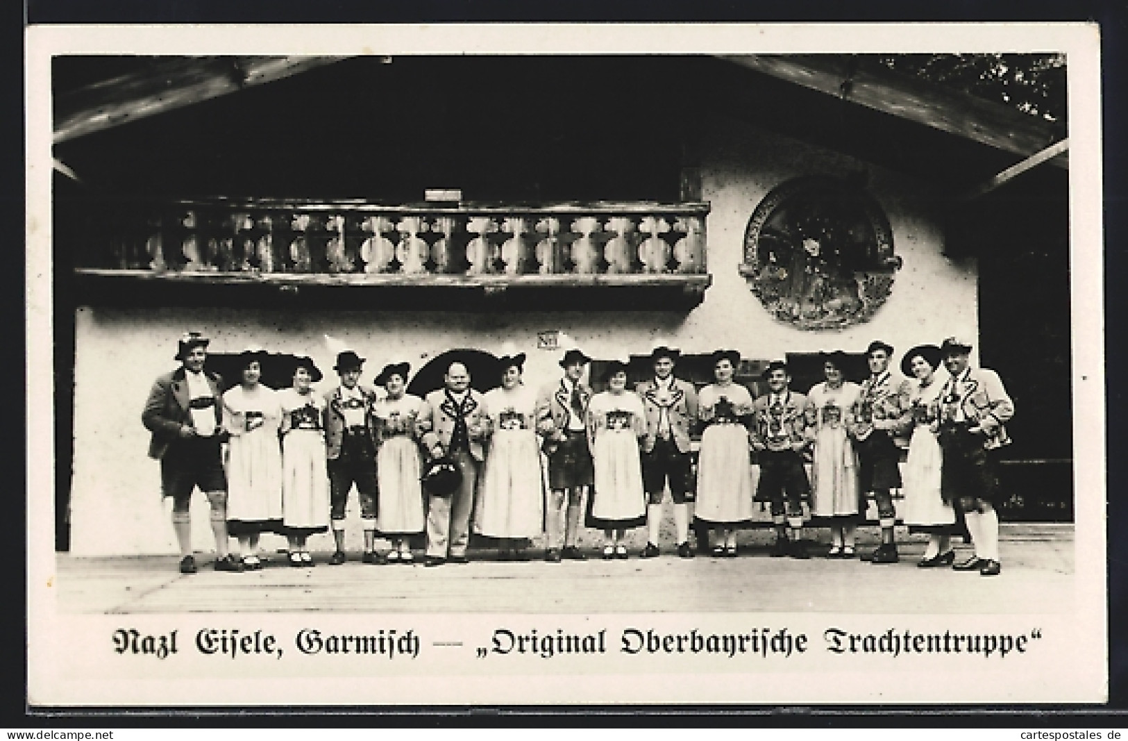 AK Garmisch, N. Eisele Original Oberbayrische Trachtengruppe  - Muziek En Musicus