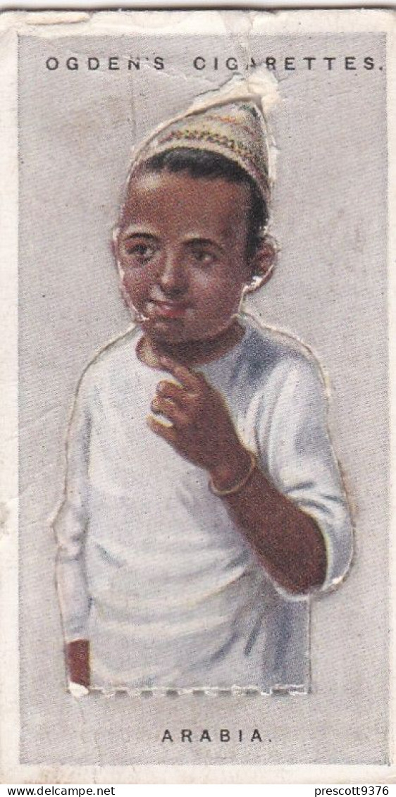 3 Arabia  - Children Of All Nations 1924  - Ogdens  Cigarette Card - Original, Antique, Push Out - Ogden's
