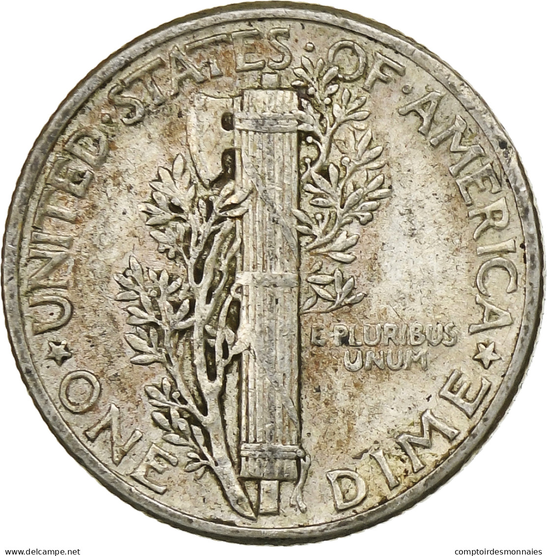 États-Unis, Dime, Mercury Dime, 1943, U.S. Mint, Argent, TTB, KM:140 - 1916-1945: Mercury (Mercure)