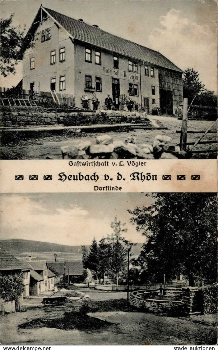 Kalbach Heubach (6401) Gasthaus V. L. Vögler Dorflinde I-II (fleckig) - Other & Unclassified