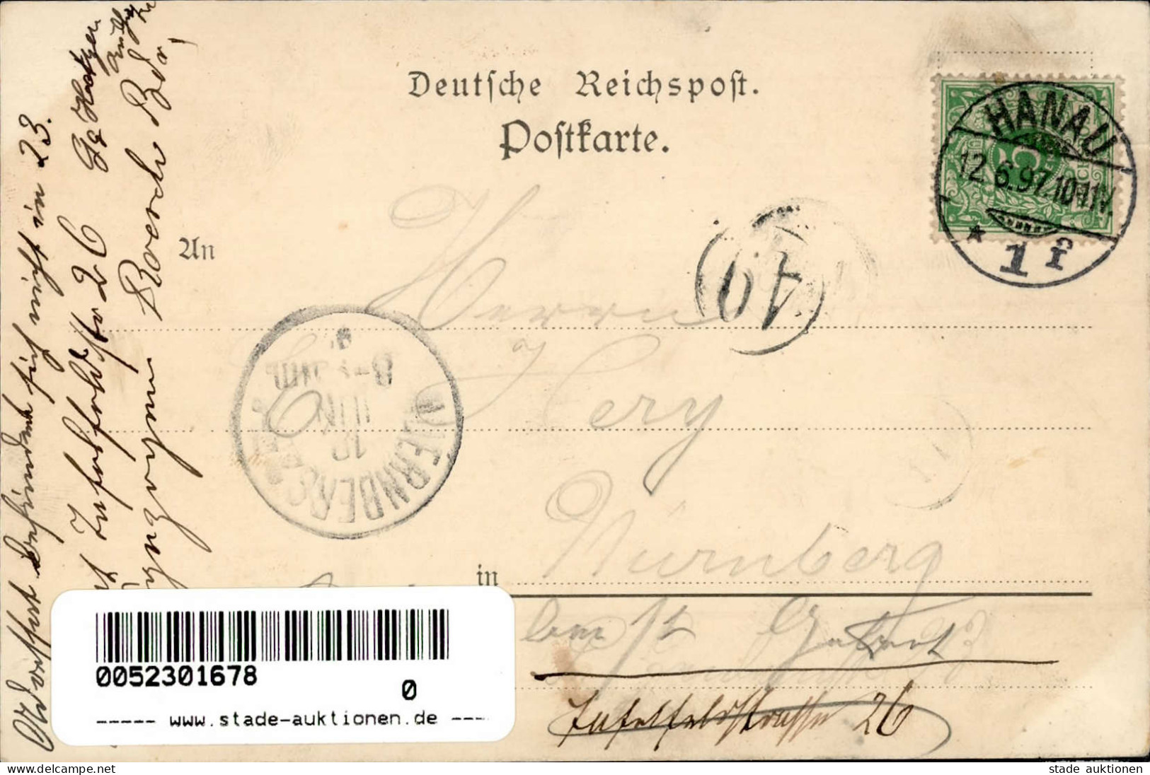 Hanau (6450) Gasthaus Zum Lamboywald 13. Juni 1897 I- - Sonstige & Ohne Zuordnung
