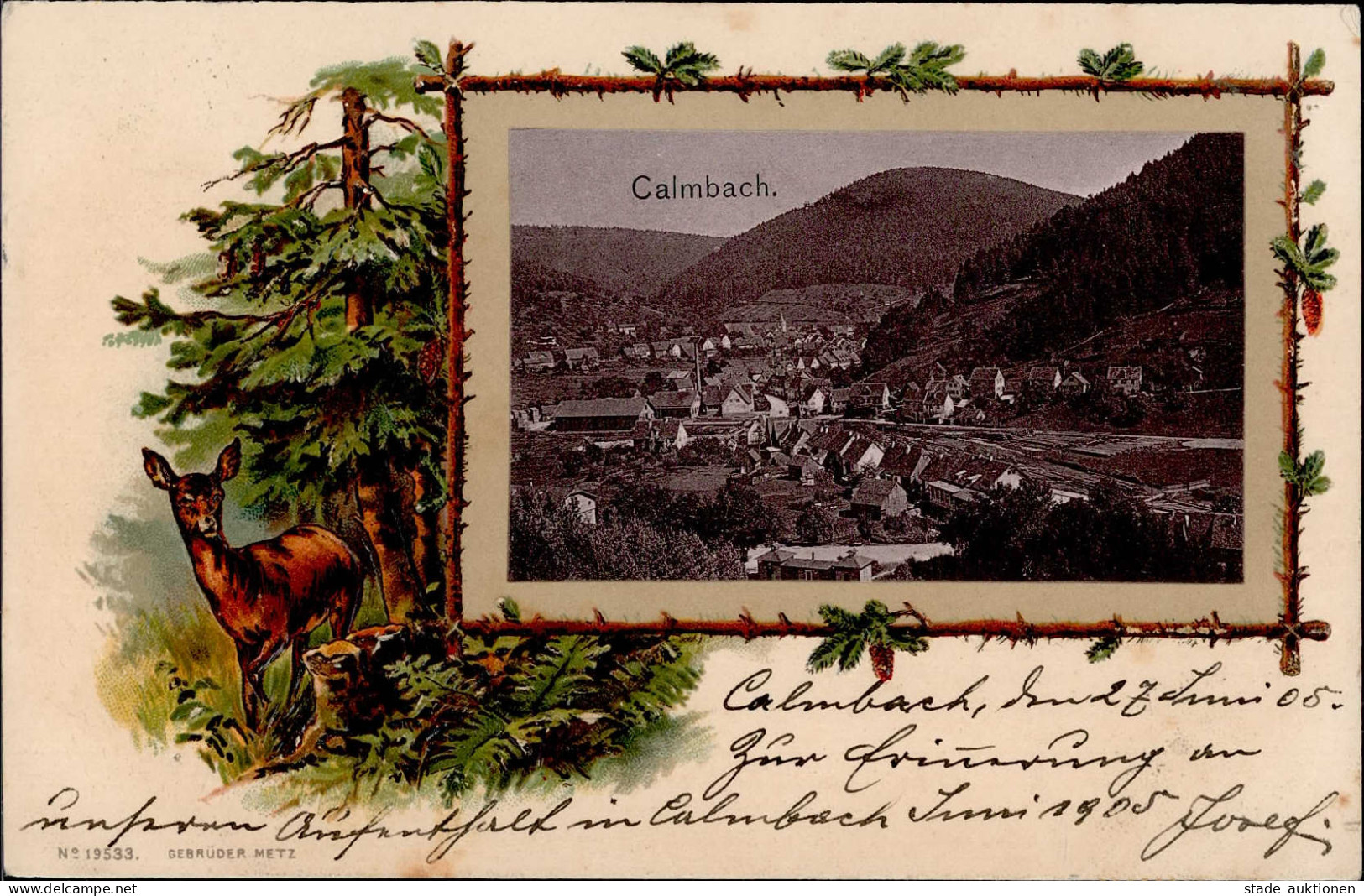 Calbach (6470) Präge-Karte 1905 I- - Other & Unclassified