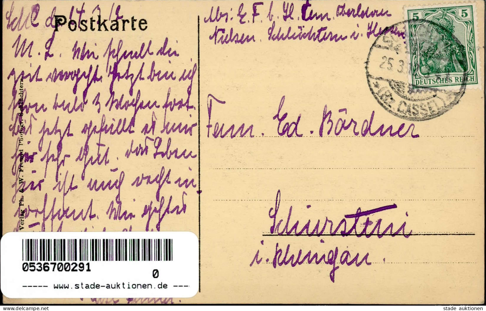 Schlüchtern (6490) Emailschild 1912 I- - Other & Unclassified