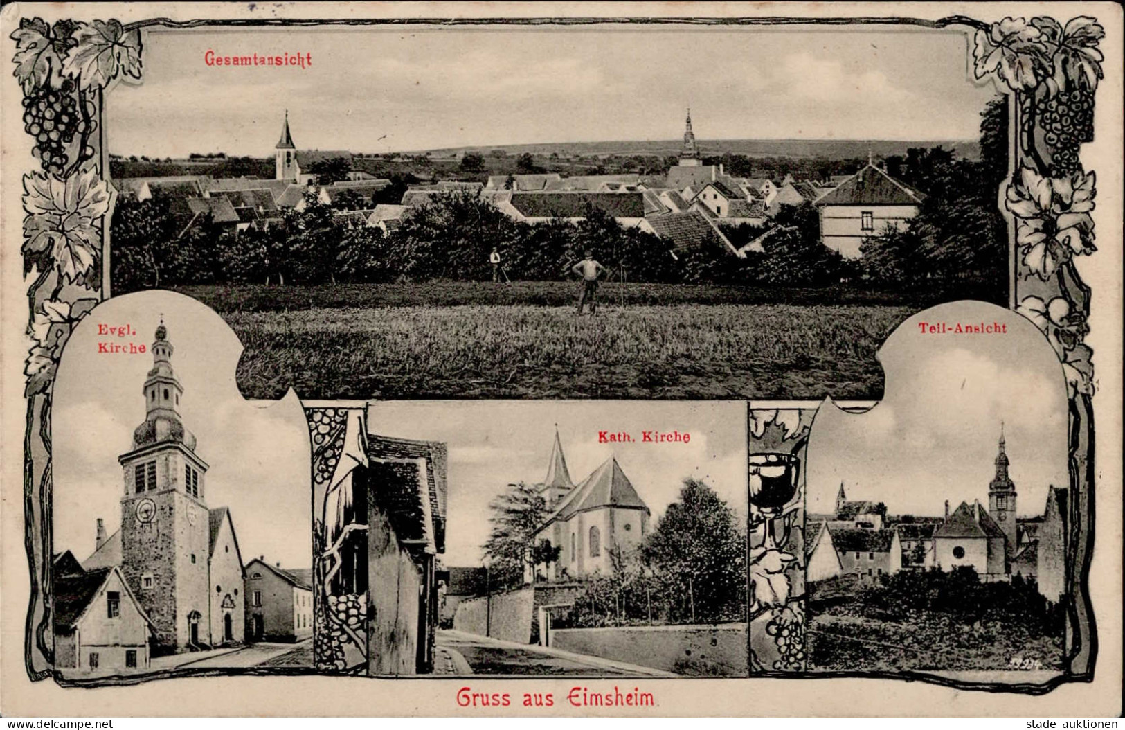 Eimsheim (6501) Ev. Kirche Kath. Kirche 1915 I- - Andere & Zonder Classificatie