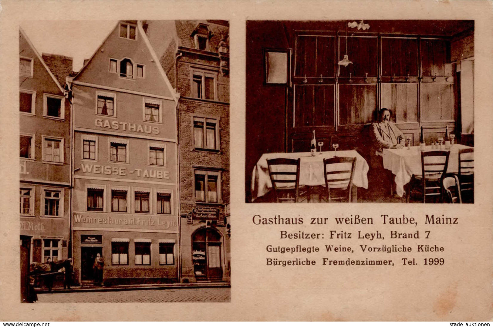 Mainz (6500) Gasthaus Zur Weißen Taube I-II - Mainz