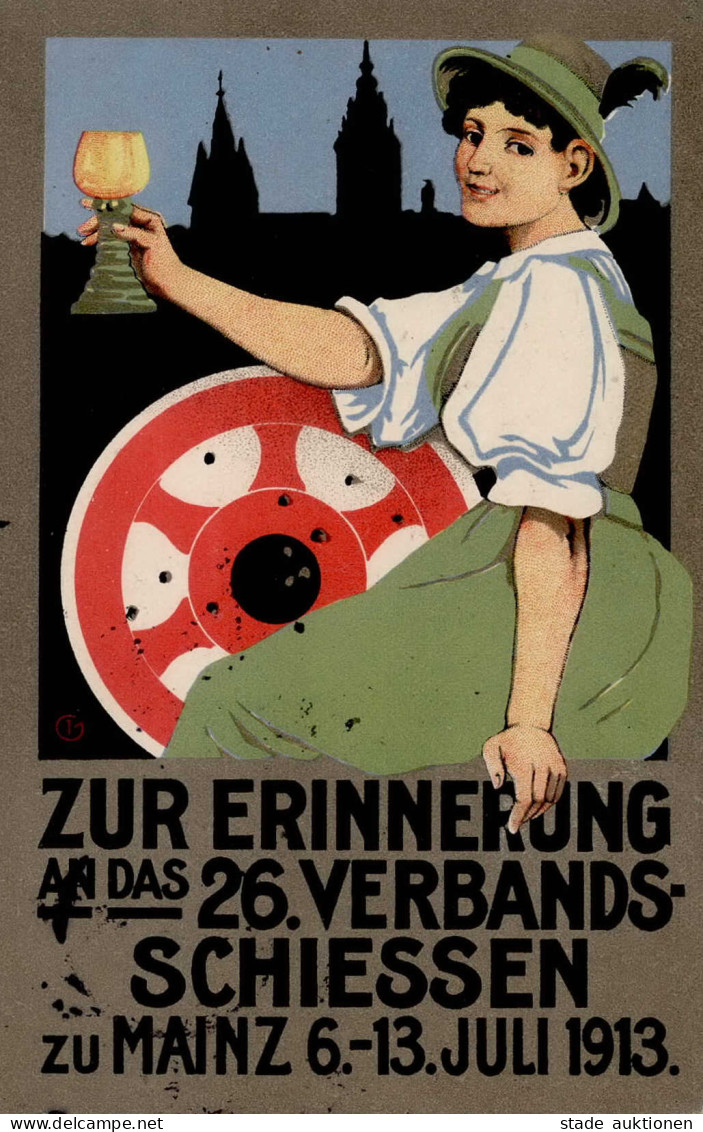 Mainz (6500) Zur Erinnerung An Das 26. Verbandsschießen 6. Bis 13. Juli 1913 I- - Mainz