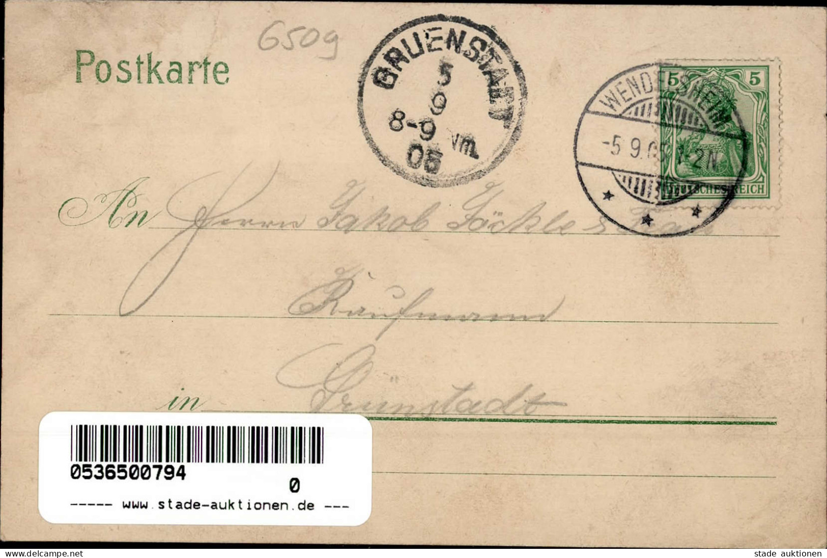 Wendelsheim (6509) Gasthaus Zum Mühlchen 1905 II (Stauchungen) - Andere & Zonder Classificatie