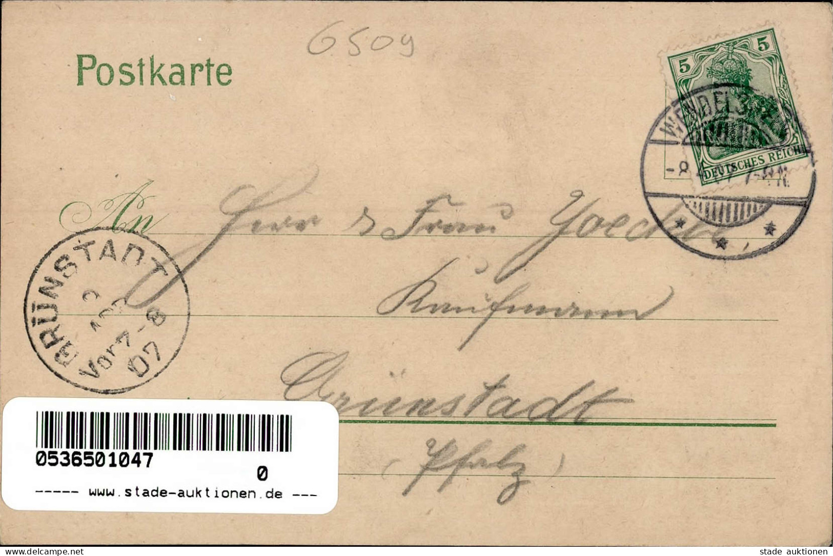Wendelsheim (6509) Gasthaus Zur Post 1907 II (Stauchung) - Andere & Zonder Classificatie