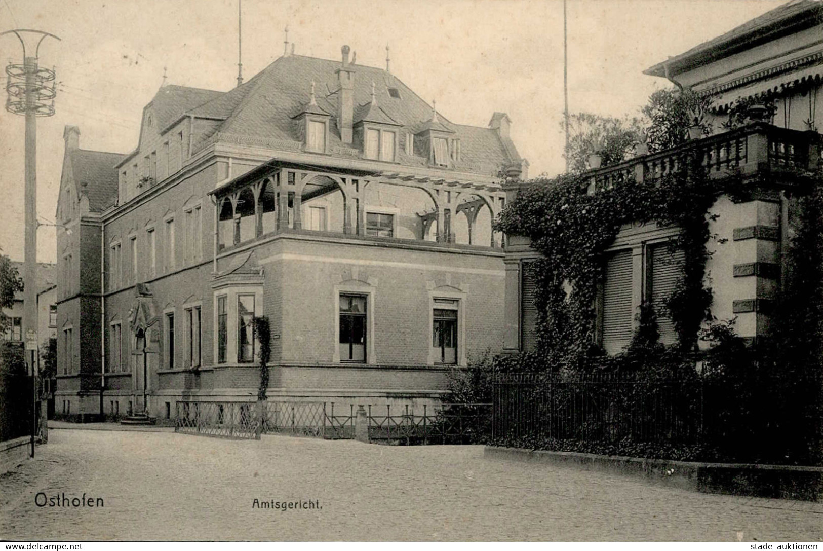 Osthofen (6522) Amtsgericht 1911 I-II (Klebereste RS) - Sonstige & Ohne Zuordnung
