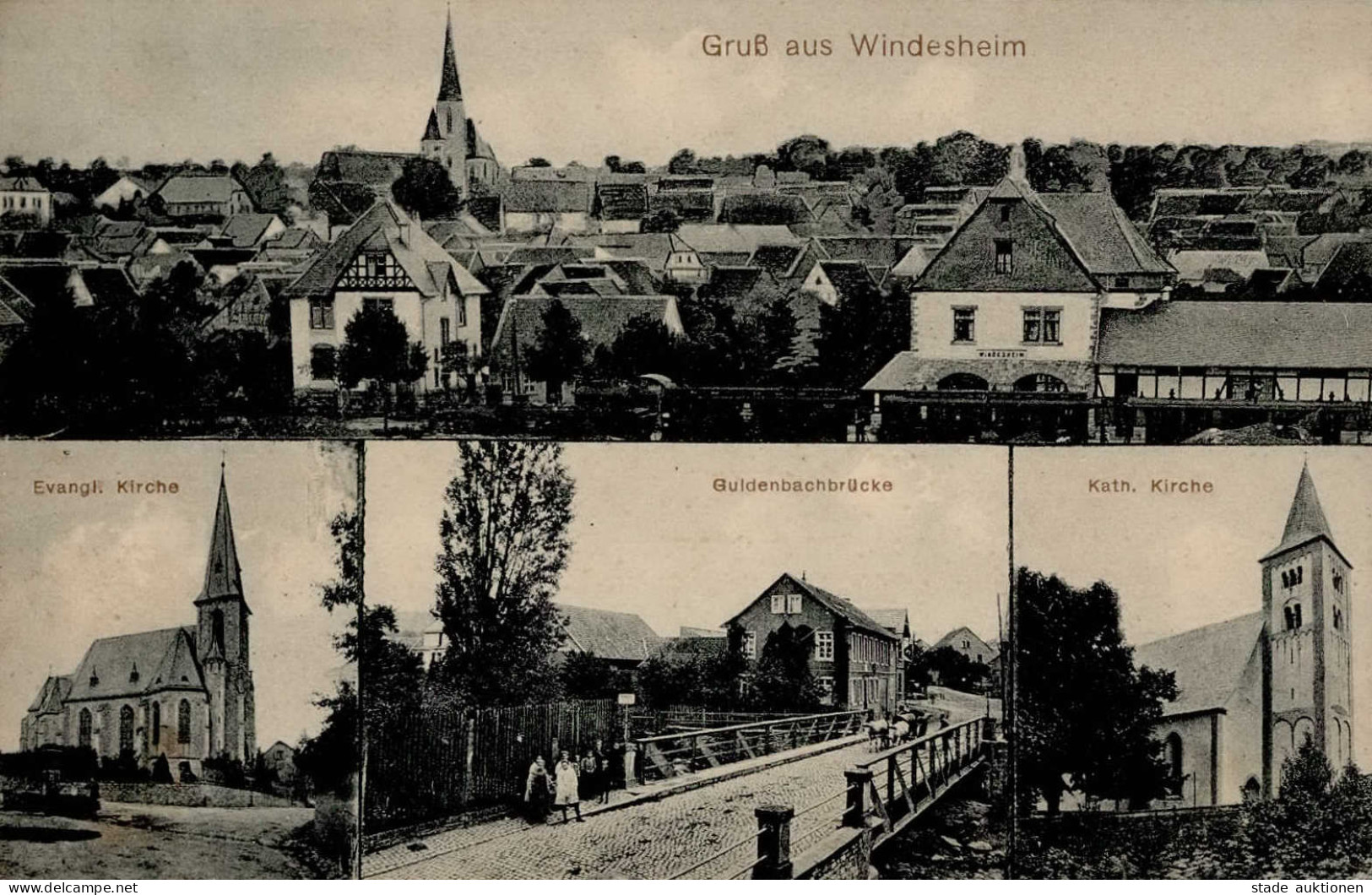 Windesheim (6531) Ev. Kirche Kath. Kirche 1917 I- - Other & Unclassified