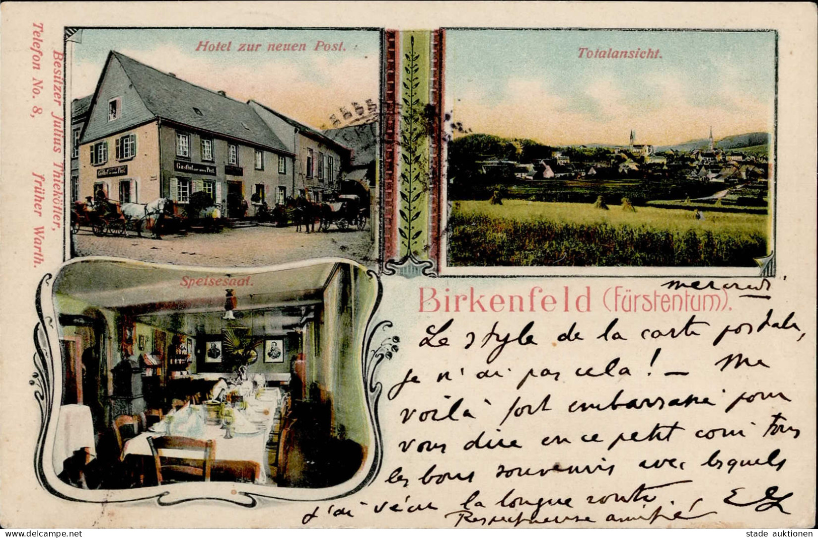 Birkenfeld (6588) Hotel Zur Neuen Post 1905 I- - Andere & Zonder Classificatie