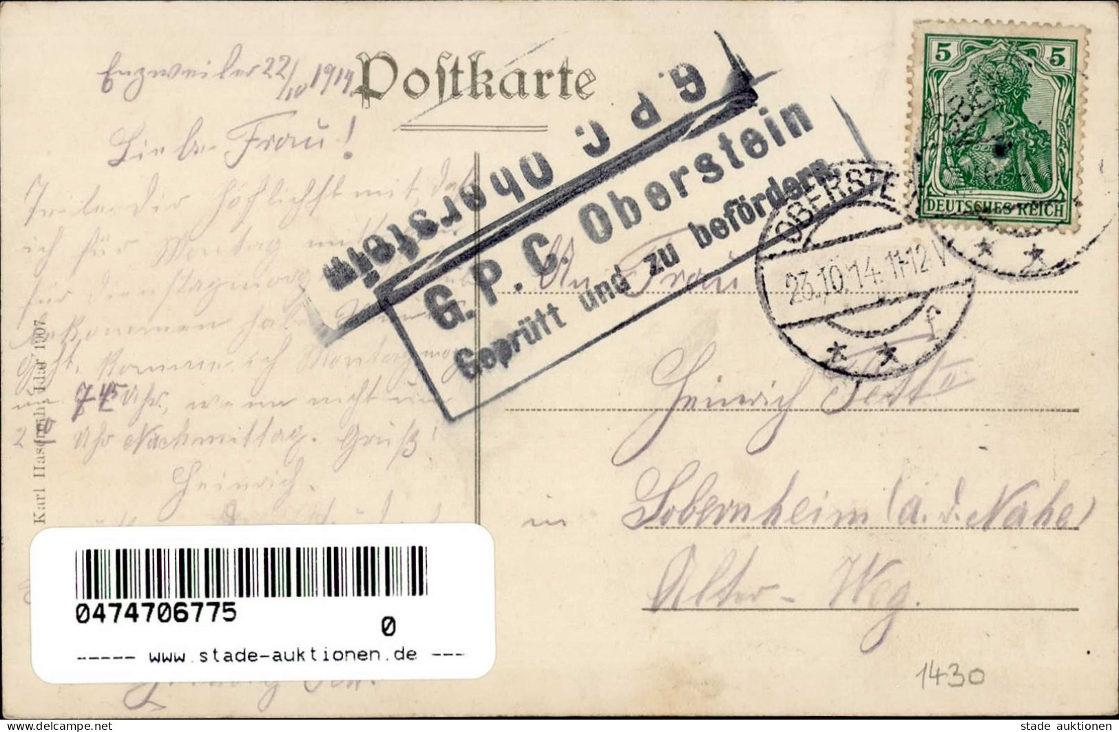 Idar Oberstein (6580) Schützenhaus 1914 I- - Andere & Zonder Classificatie