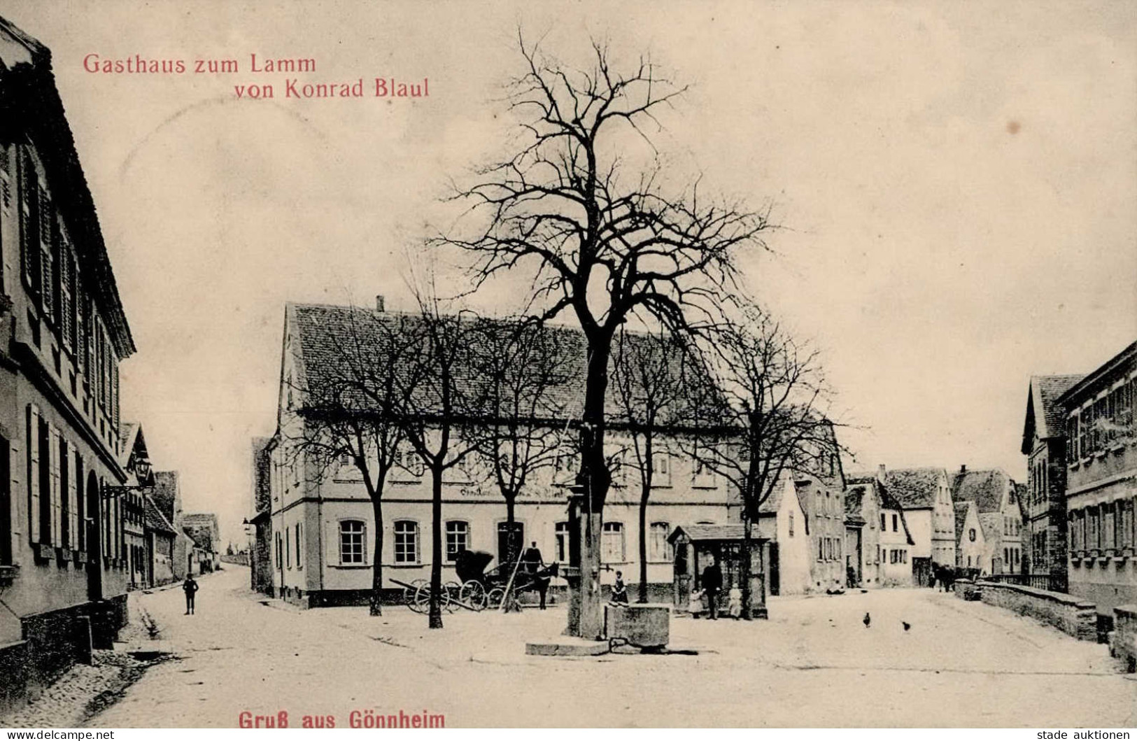 Gönnheim (6701) Gasthaus Zum Lamm 1920 II (leichter Bug) - Other & Unclassified