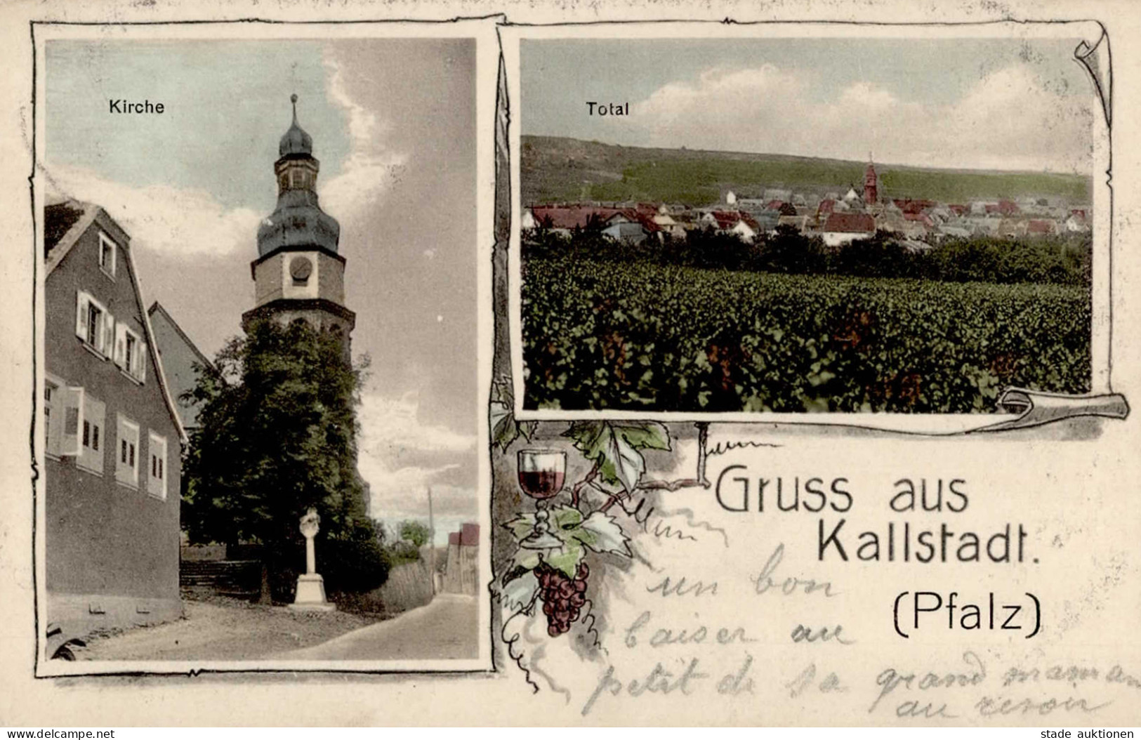 Kallstadt (6701) Kirche Totalansicht I-II - Autres & Non Classés