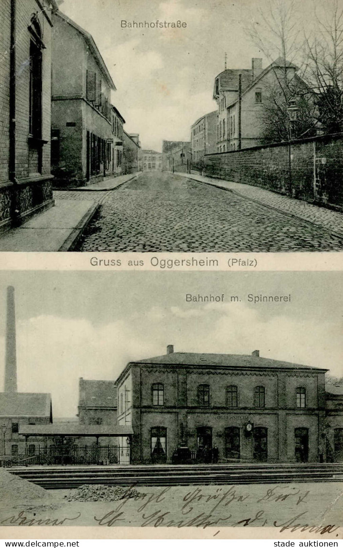 Oggersheim (6700) Bahnhofstrasse Bahnhof 1911 II (Stauchungen) - Other & Unclassified