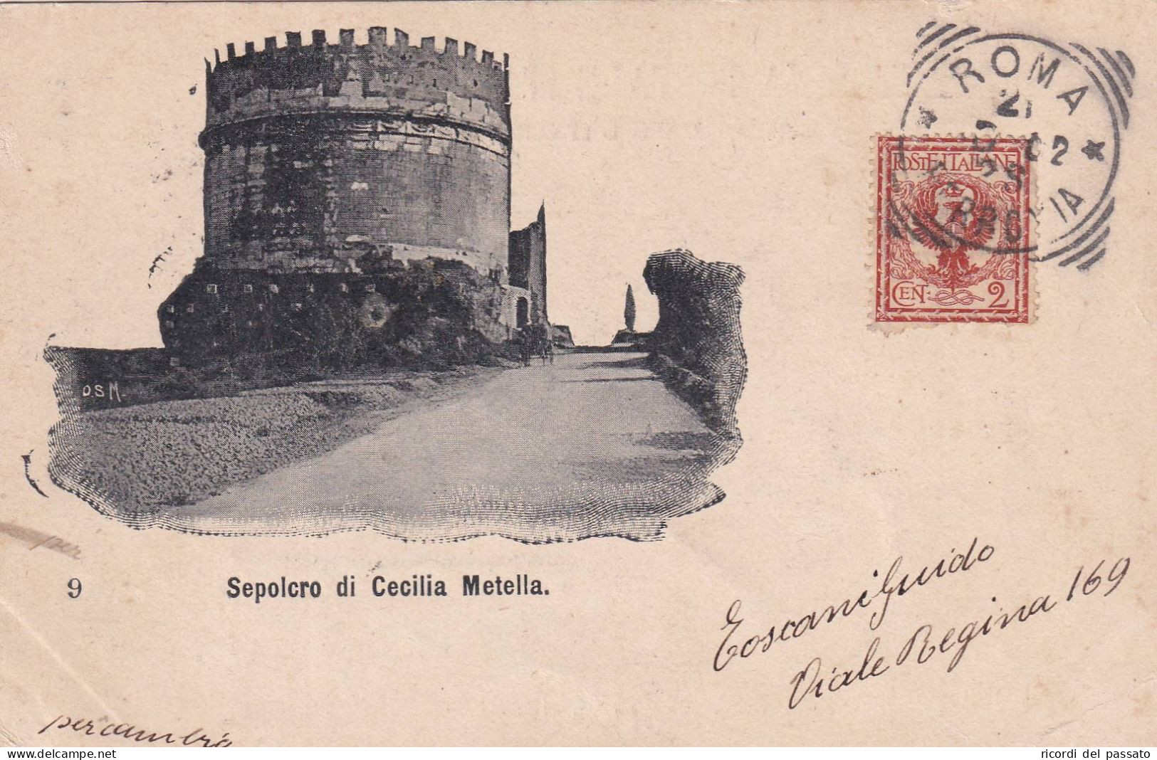 Cartolina Roma - Sepolcro Di Cecilia Metella - Other & Unclassified