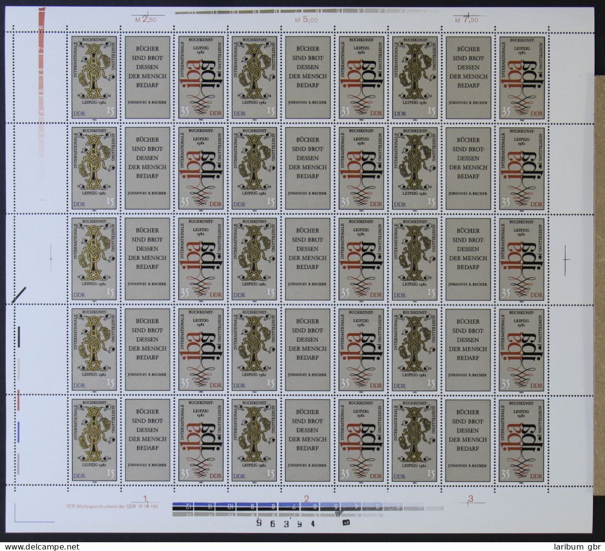 DDR ZD-Bogen 2697-2698 Postfrisch Mit Leerfeldern Links Und Farbstrichen #NB160 - Se-Tenant