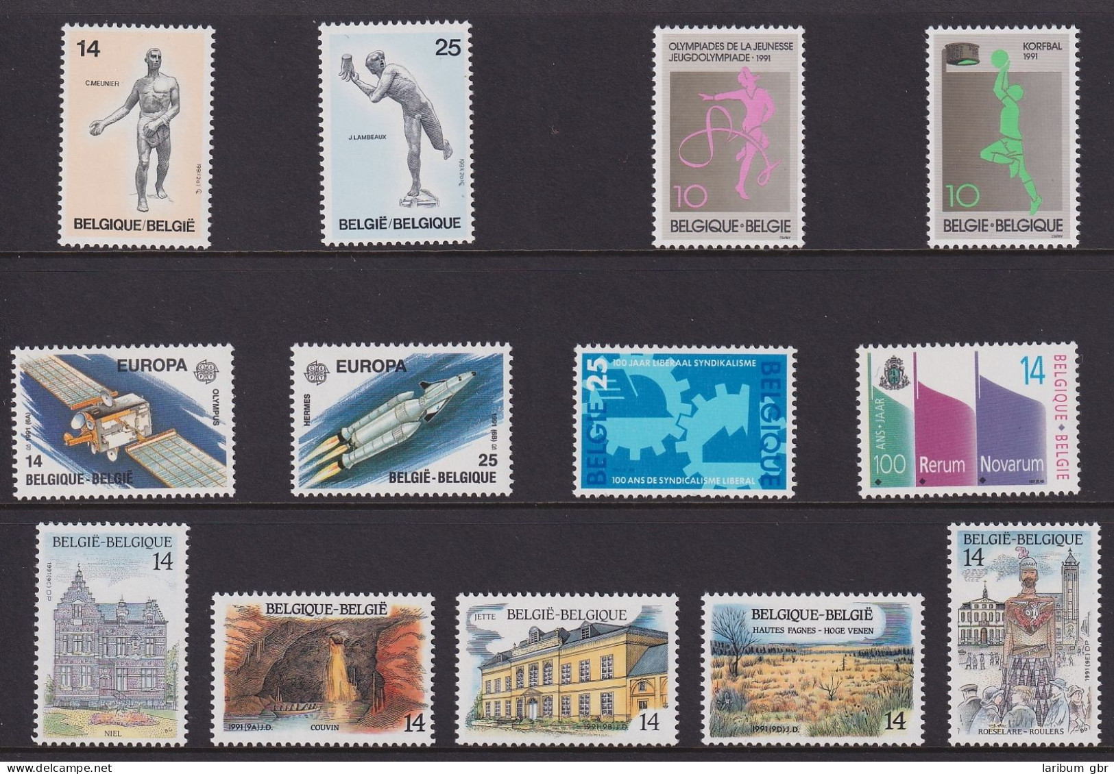 Belgien Jahrgang 1991 Mit 2450-2490 Postfrisch Im Folder Inkl 2 MH #NK574 - Andere & Zonder Classificatie