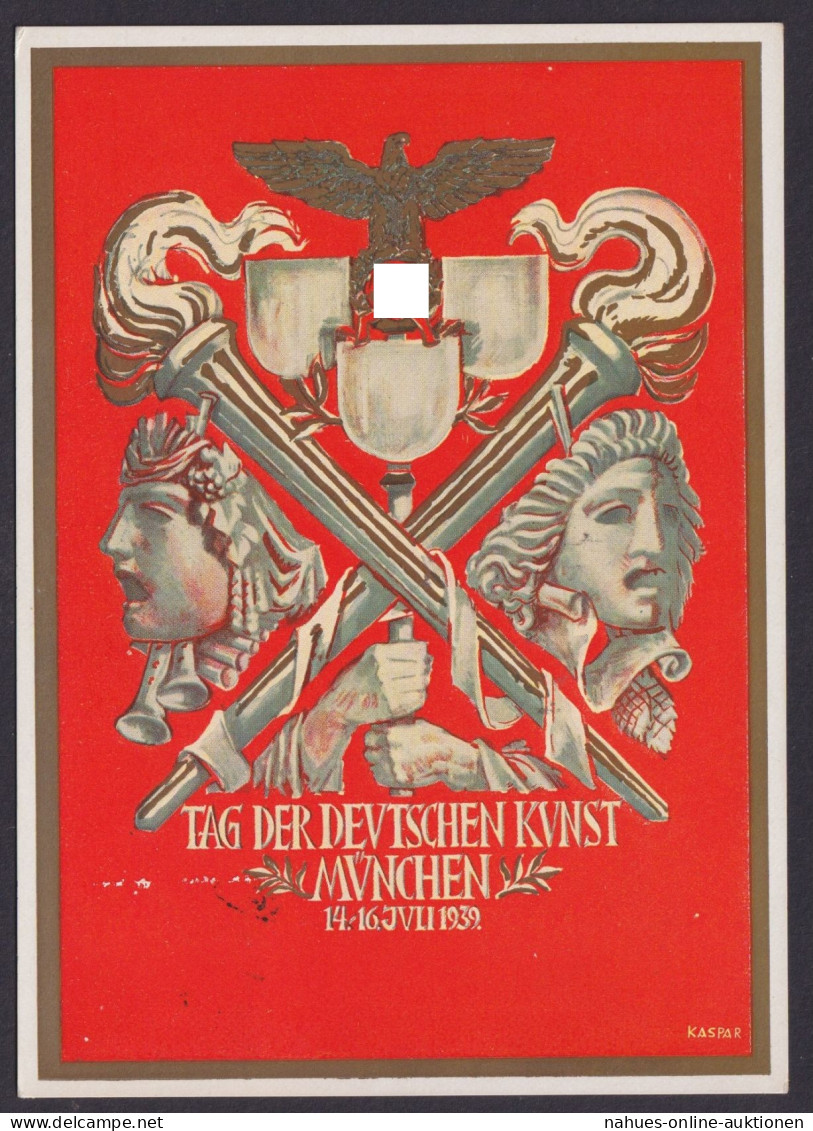 Deutsches Reich Propaganda Künstler Ansichtskarte Tag Der Deutschen Kunst - Storia Postale