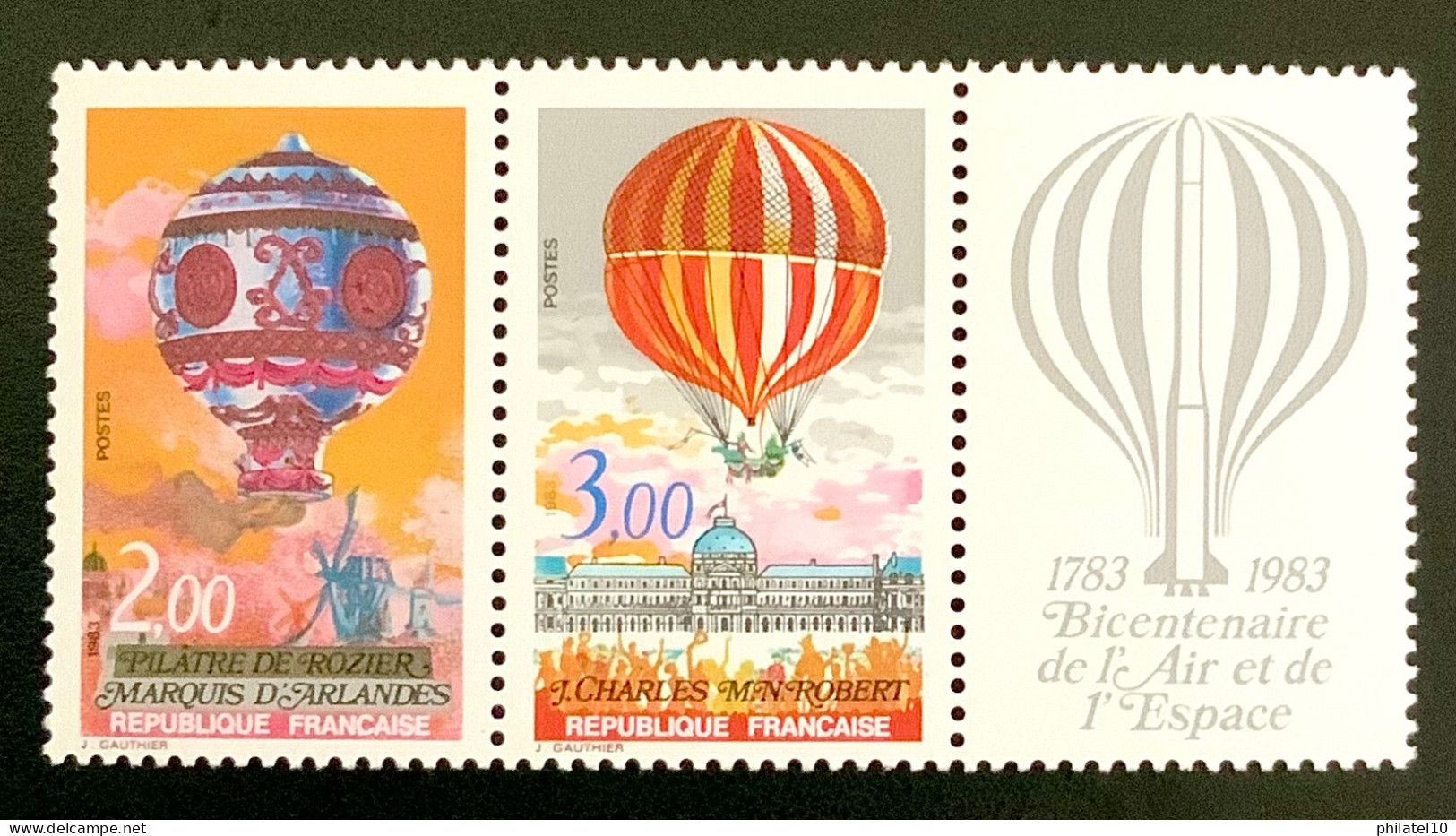 1983 FRANCE N P2262A BICENTENAIRE DE L’AIR ET DE L’ESPACE - NEUF** - Unused Stamps