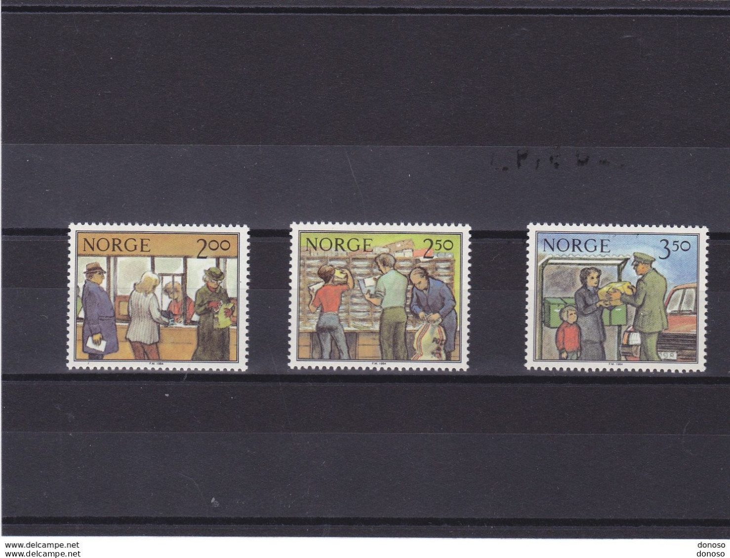 NORVEGE 1984 LA POSTE Yvert 852-854 NEUF** MNH Cote 4 Euros - Unused Stamps