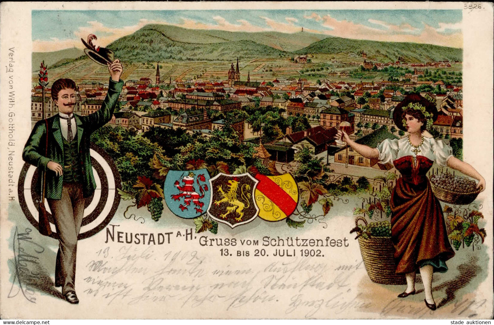 Neustadt-Haardt (6730) Schützenfest 13. Bis 20. Juli 1902 Tracht I-II - Other & Unclassified
