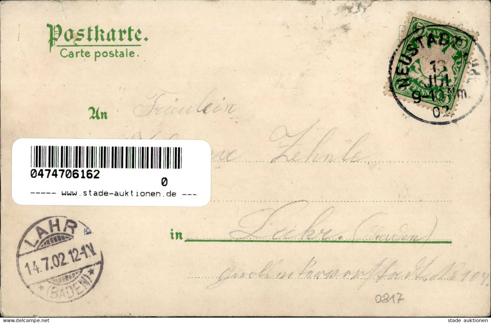 Neustadt-Haardt (6730) Schützenfest 13. Bis 20. Juli 1902 Tracht I-II - Other & Unclassified