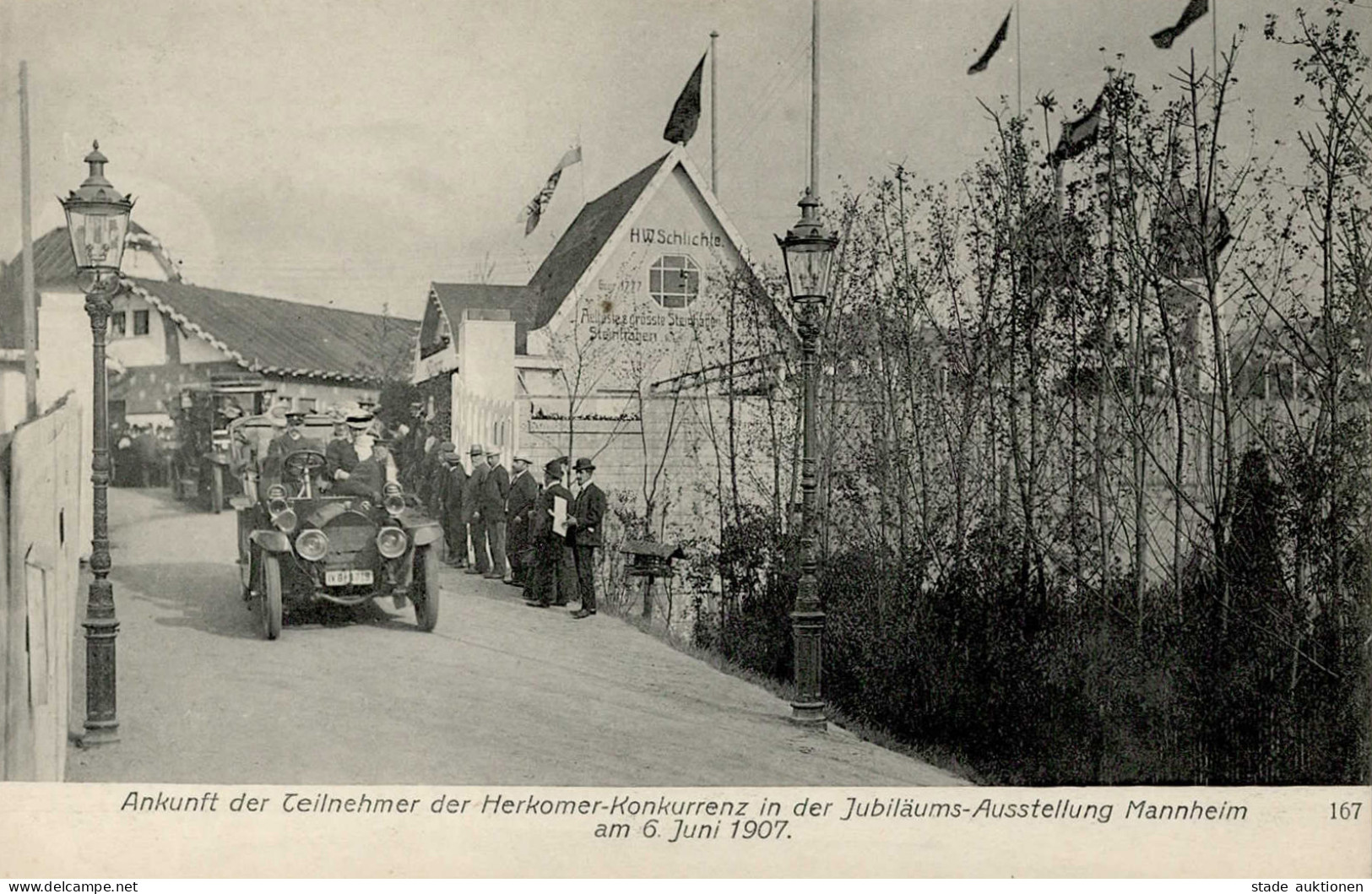 Mannheim (6800) Teilnehmer Der Herkomer-Konkurrenz 6. Juni 1907 II- (beschnitten) - Mannheim