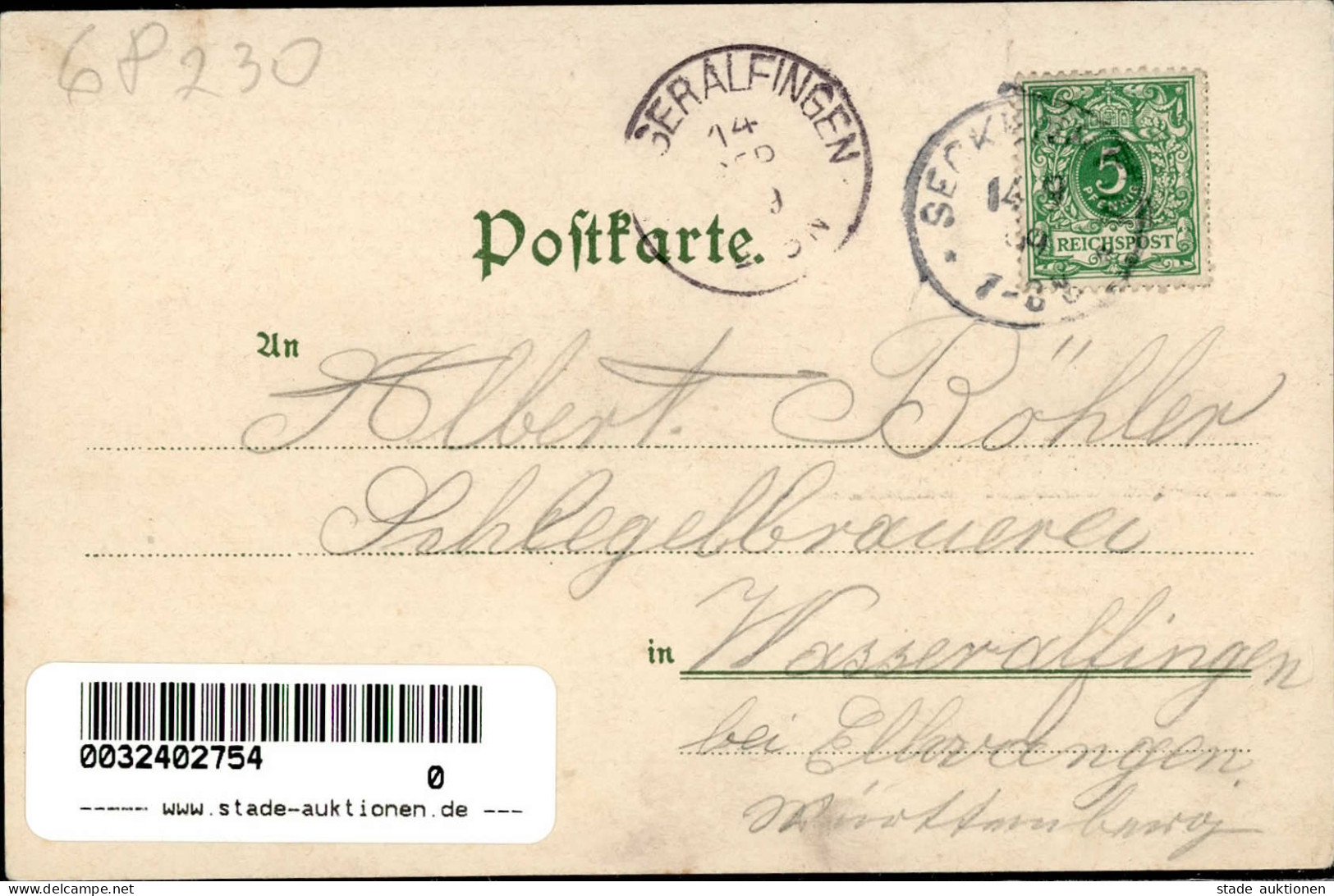 Seckenheim (6800) Brauerei Zum Badischen Hof Inh. Pfisterer 1899 I- - Other & Unclassified