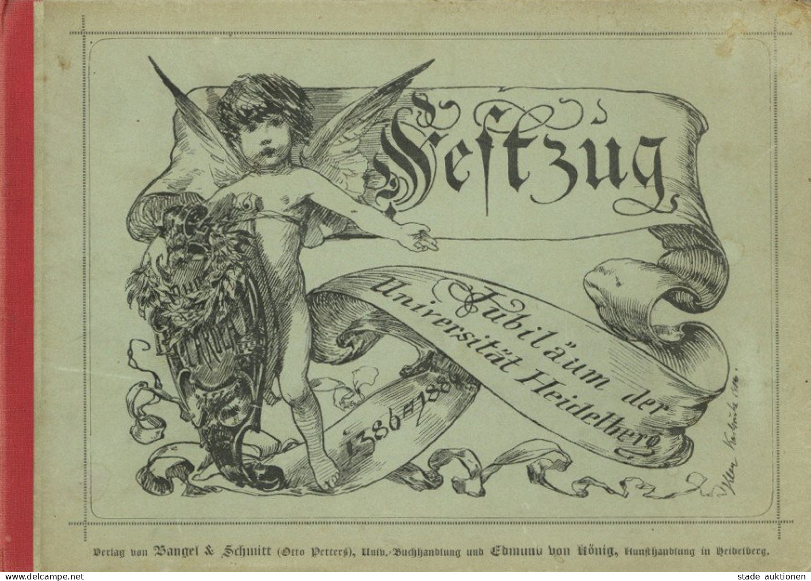 Heidelberg (6900) Festzug Leporello Jubiläum Der Universität Heidelberg 1886, Verlag Bangel Und Schmitt, 24 S. II - Heidelberg