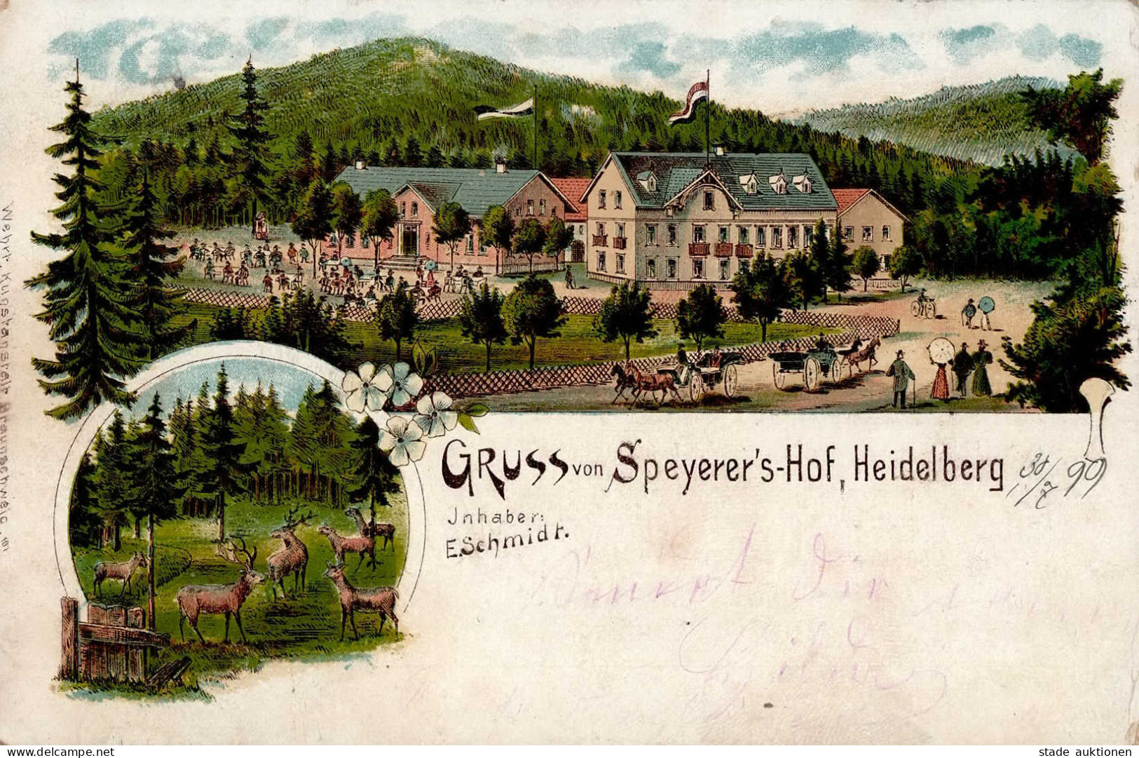 Heidelberg (6900) Gasthaus Speyerershof 1899 I-II - Heidelberg