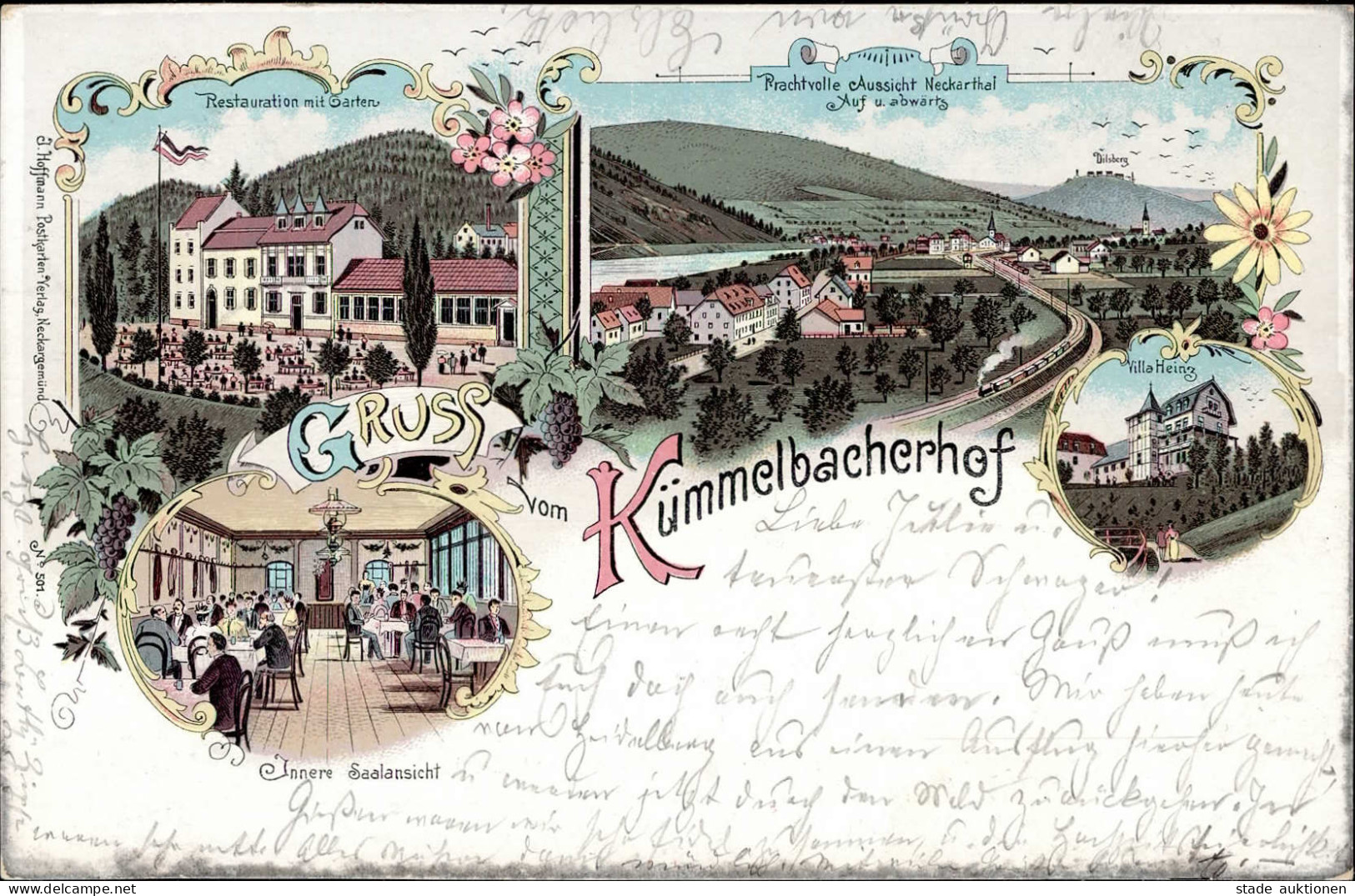 Kümmelbacherhof (6903) Gasthaus Villa Heinz 1900 II (beschnitten, Fleckig) - Heidelberg