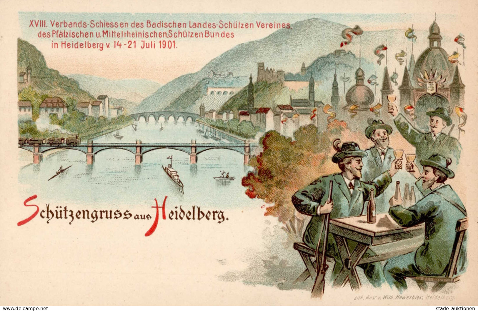 Heidelberg (6900) XVIII. Verbandsschießen Des Badischen Landesschützenvereins Des Pfälzischen Und Mittelrheinischen Schü - Heidelberg