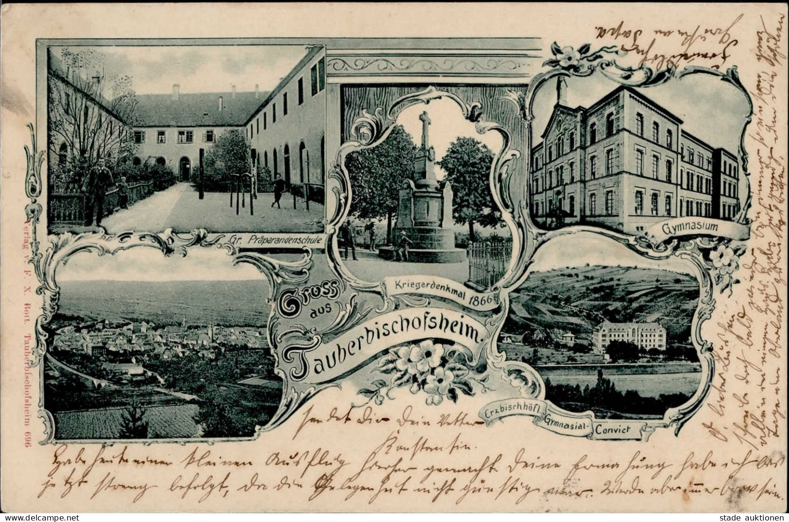 Tauberbischofsheim (6972) Kriegerdenkmal Gymnasium Präparandenschule 1901 I- - Other & Unclassified