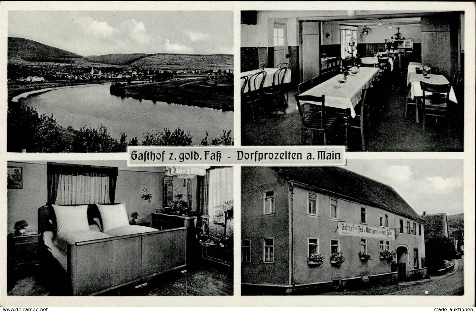 Dorfprozelten (6981) Werbe-Karte Gasthaus Zum Goldenen Fass I-II (keine AK-Einteilung) - Other & Unclassified