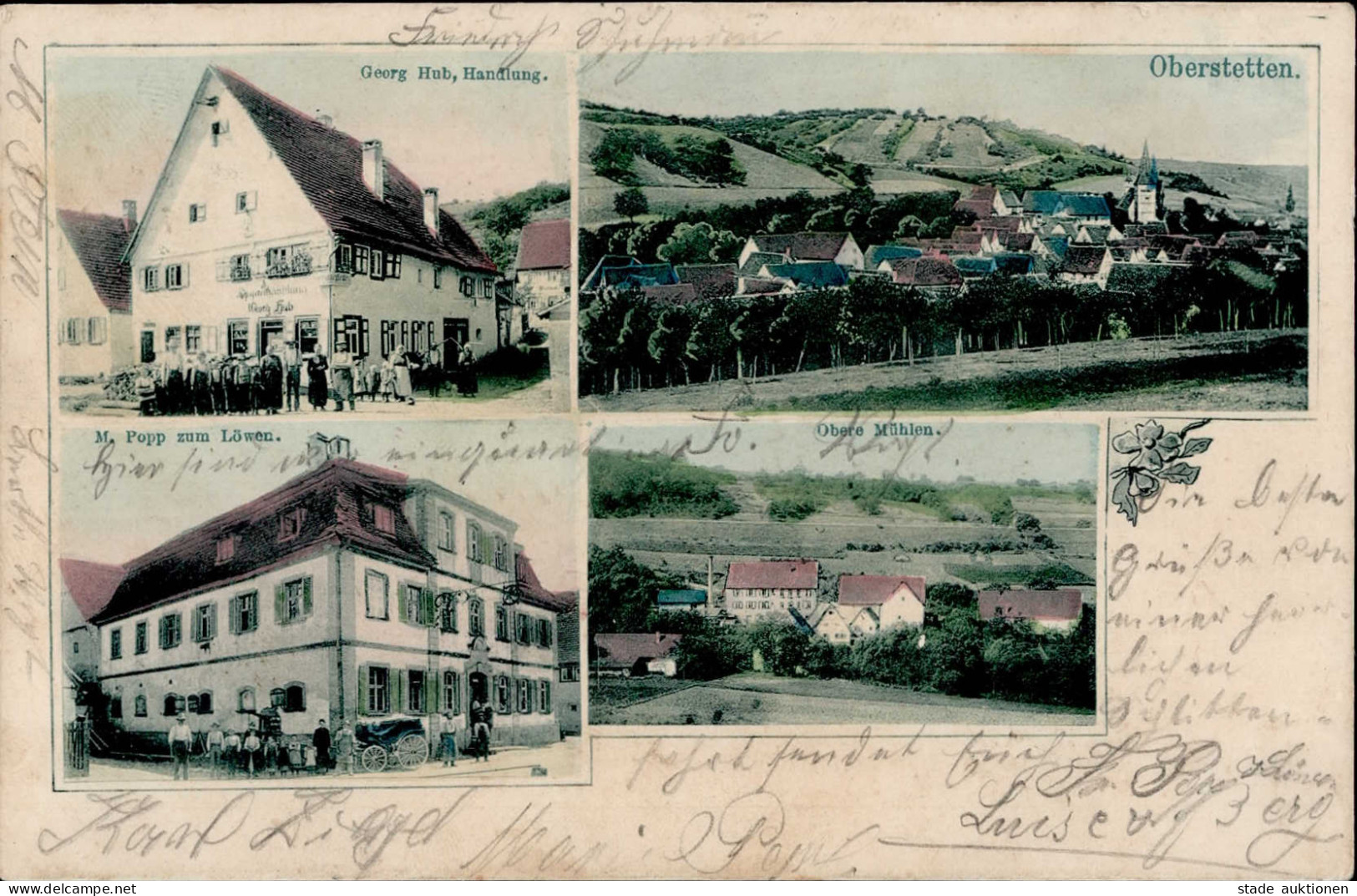 Oberstetten (6990) Handlung Hub Gasthaus Zum Löwen 1907 I - Other & Unclassified