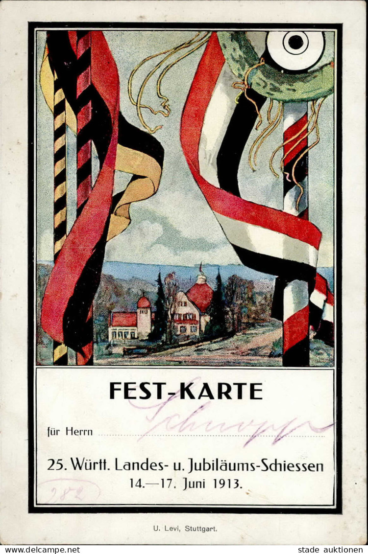 Stuttgart (7000) 25. Württembergisches Landes- Und Jubiläumsschießen 14. Bis 17. Juni 1913 I (kleine AK-Einteilung) - Stuttgart