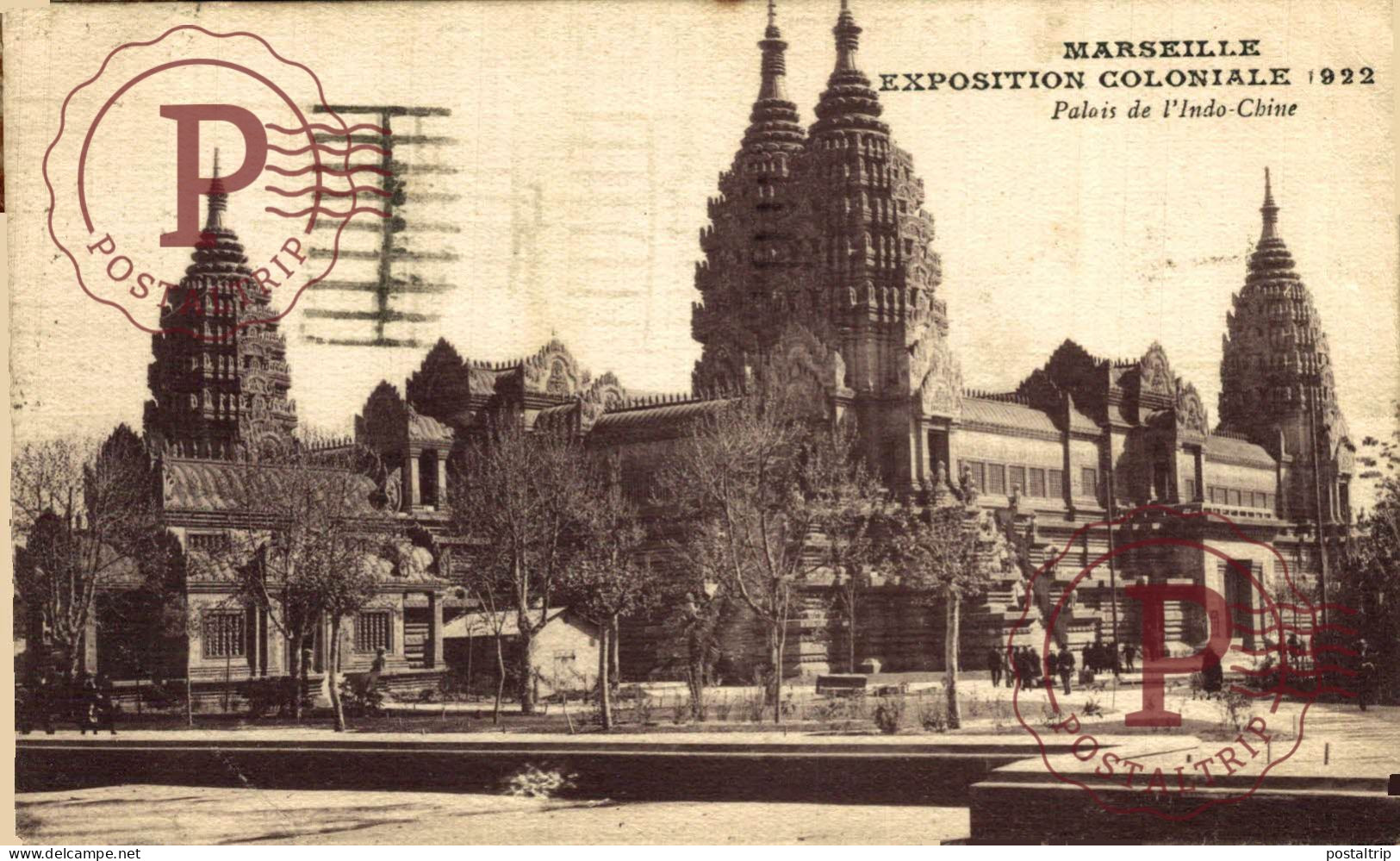 FRANCIA. FRANCE.  MARSEILLE - EXPO COLONIALE 1922 - PALAIS DE L'INDO-CHINE - Exposiciones Coloniales 1906 - 1922