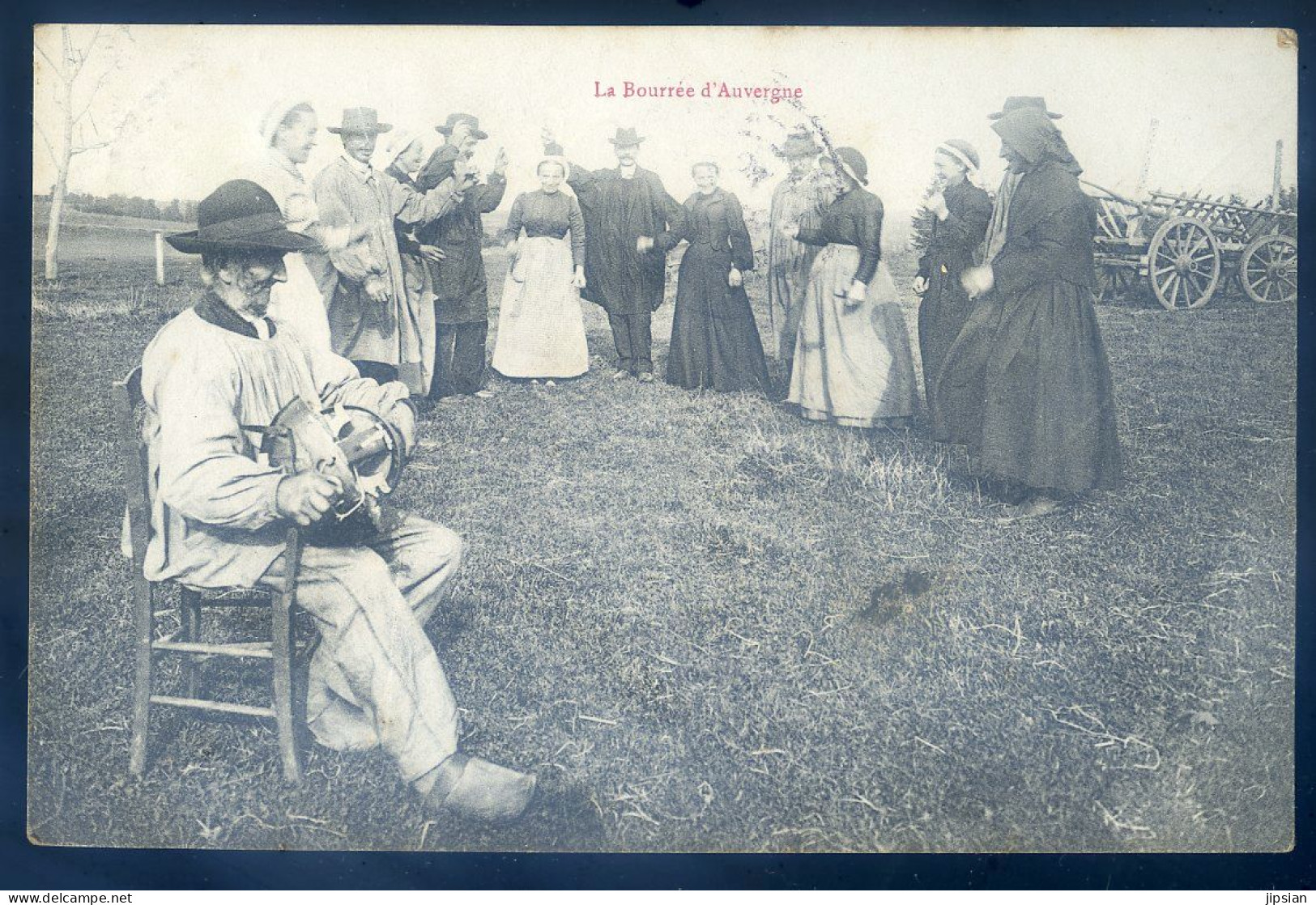 Cpa Du 63 La Bourrée D' Auvergne -- éditeur Genès -- Envoyée De Bagnols Puy De Dôme  STEP192 - Auvergne Types D'Auvergne