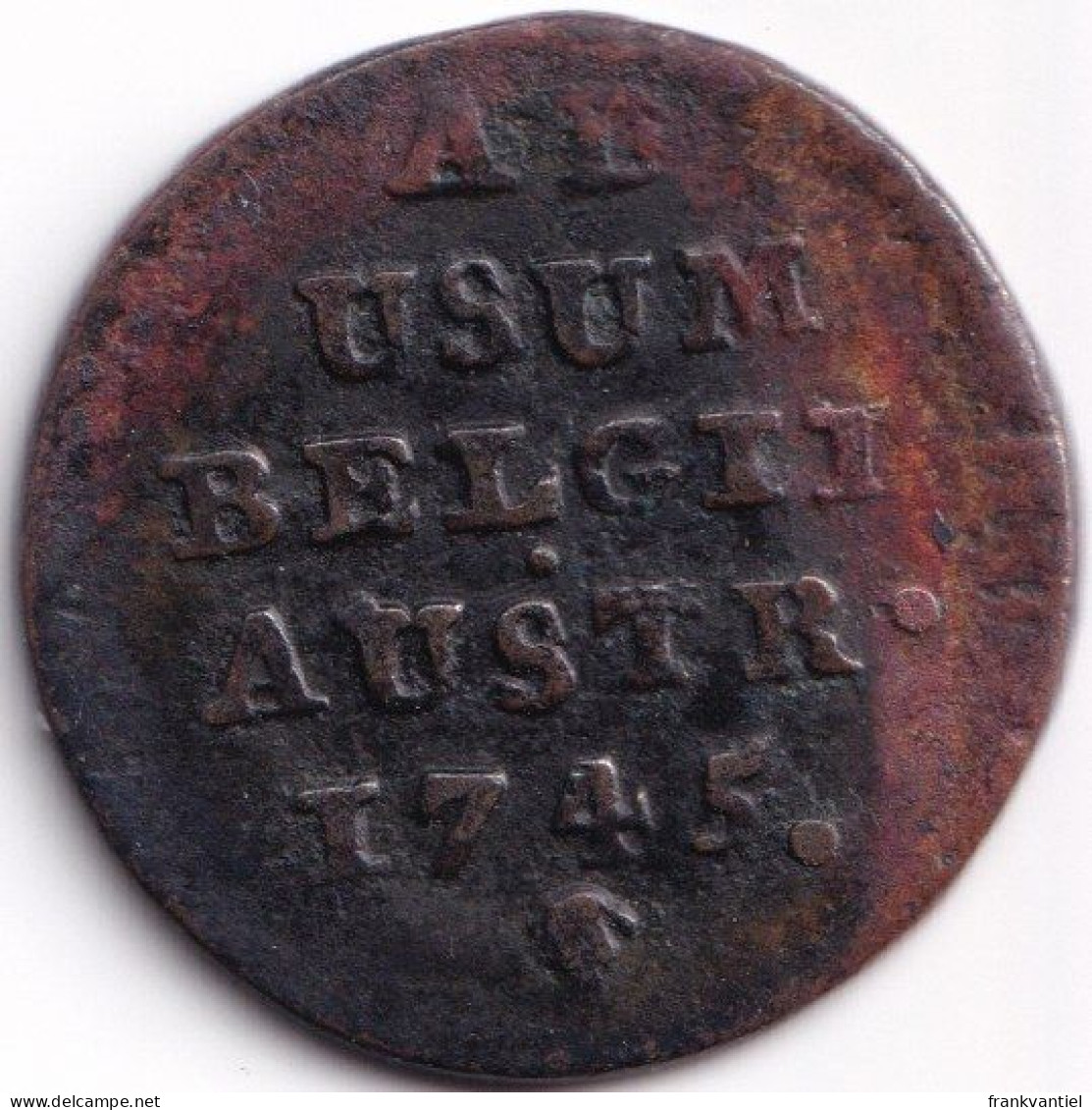 Austrian Netherlands KM-1 1 Liard 1745 - 1714-1794 Paesi Bassi Austriaci